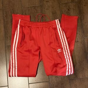 Adidas Womens Red Track Pants